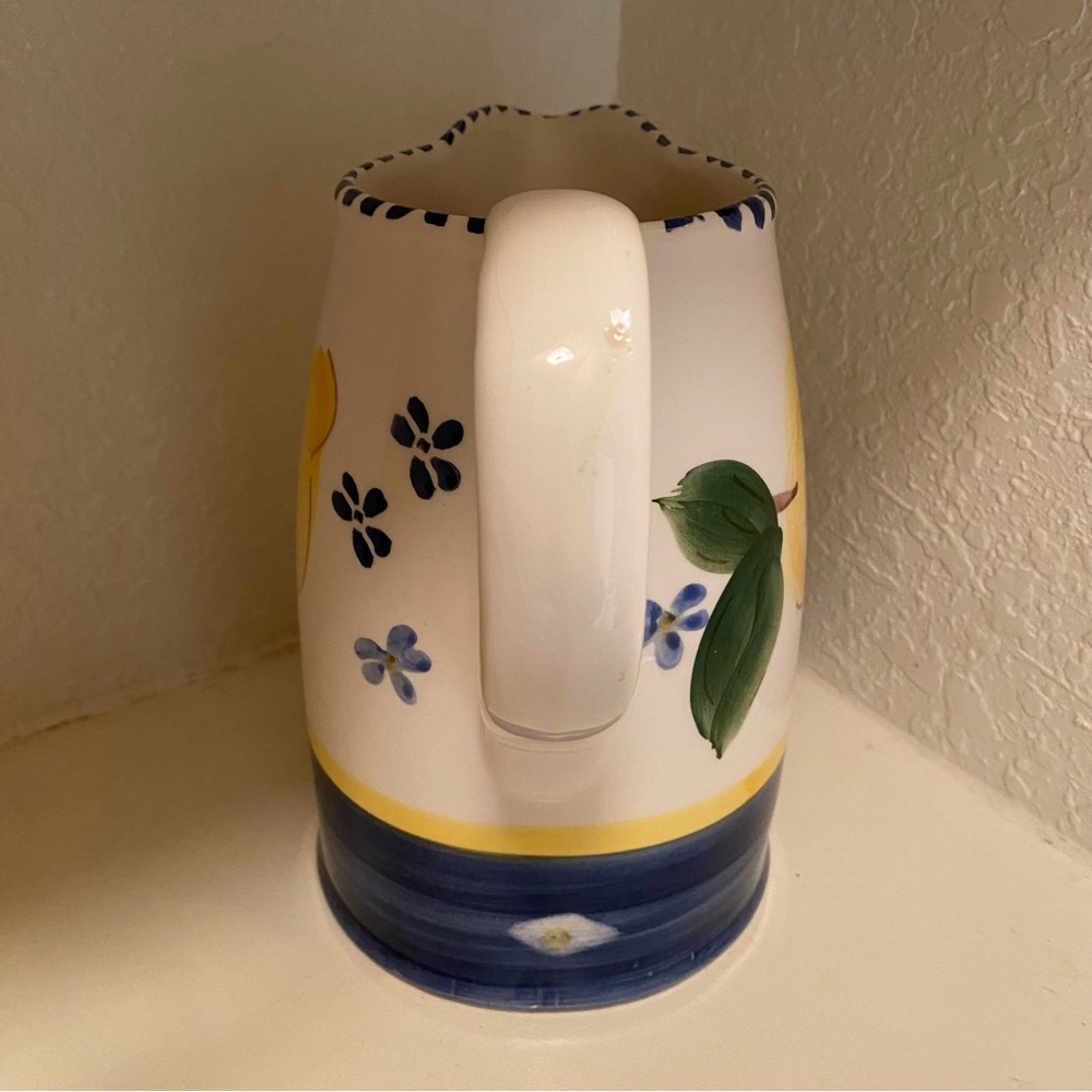 Large Pitcher Hand Painted Made In Italy - Picture 2 of 6